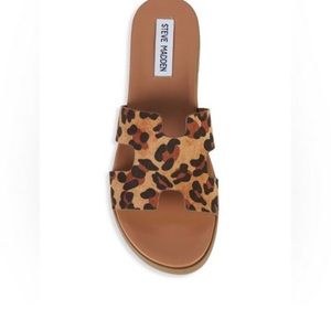 Steve Madden Animal Print Slip on Harriet Sandals, US Size 8.5 M
